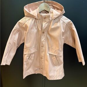 Zara Light Pink Hooded Raincoat for Kids